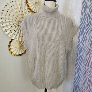 Ann Taylor Factory | Grey Turtleneck Sleeveless Sweater | Size S